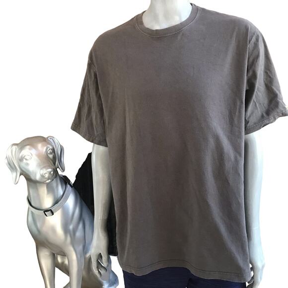Duluth Trading Longtail T Gray Short Sleeve Cotton Shirt Men’s Size Large - Picture 1 of 5